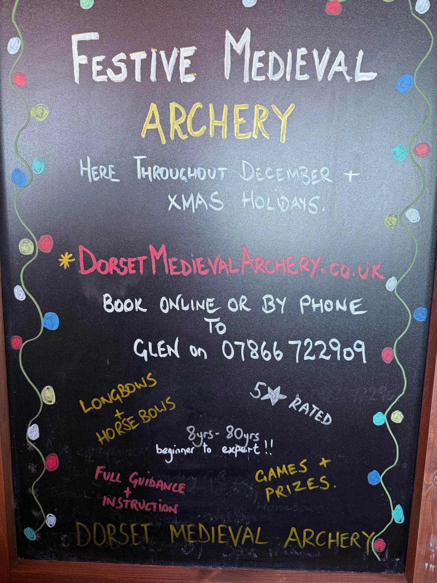 Christmas Special Shoot 2 hours of Festive Traditional Archery