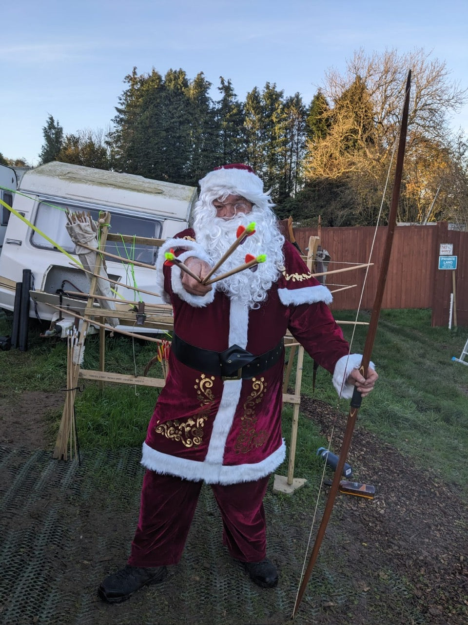Christmas Special Shoot 2 hours of Festive Traditional Archery combined with 1 hour of Historic Axe Throwing.